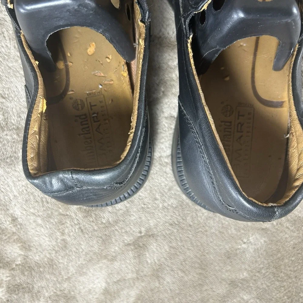Timberland Smart Comfort Waterproof Black Leather Slip-On Loafer Men's Size 8.5